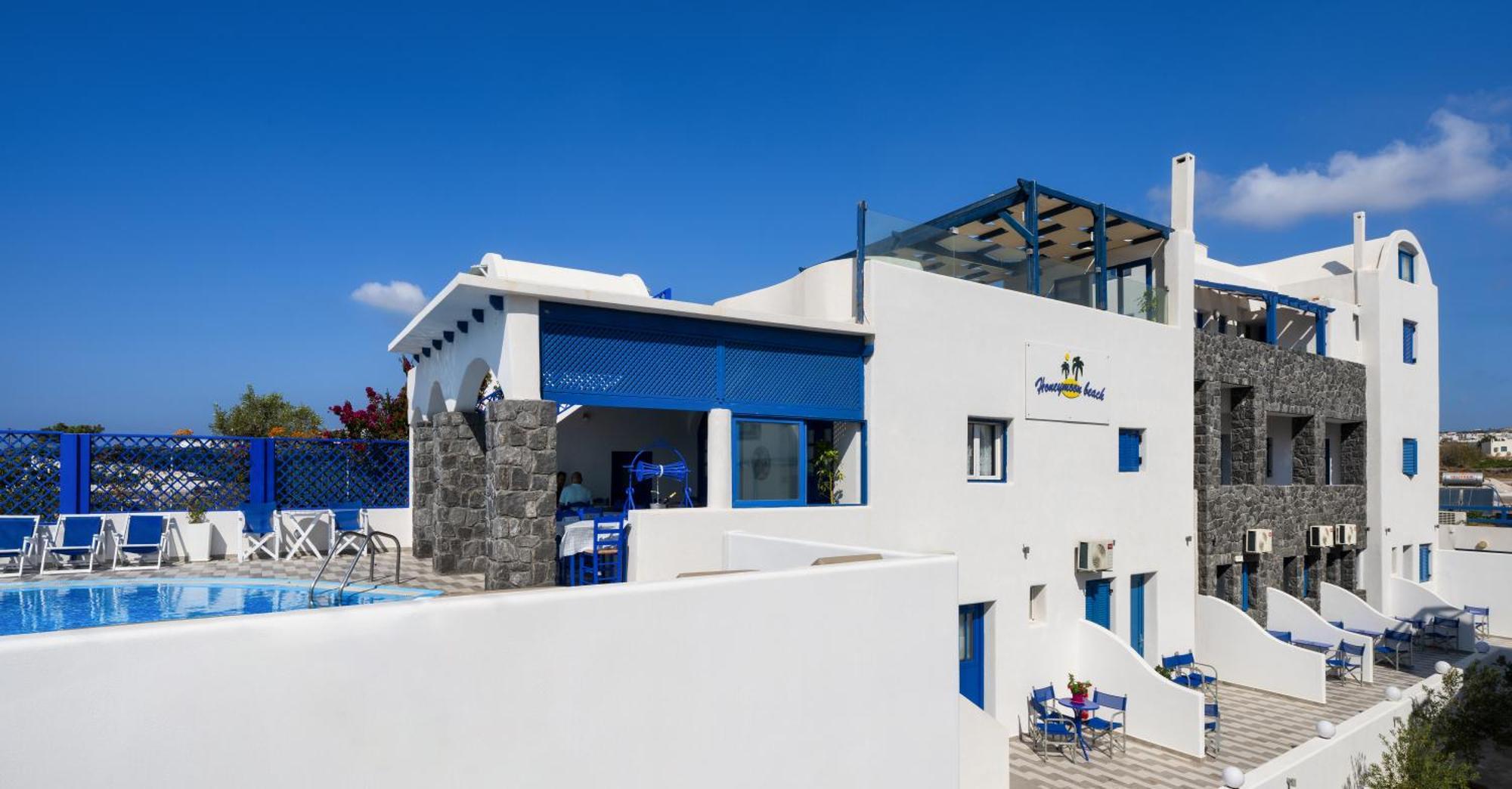 Honeymoon Beach Studios Perivolos  Dış mekan fotoğraf